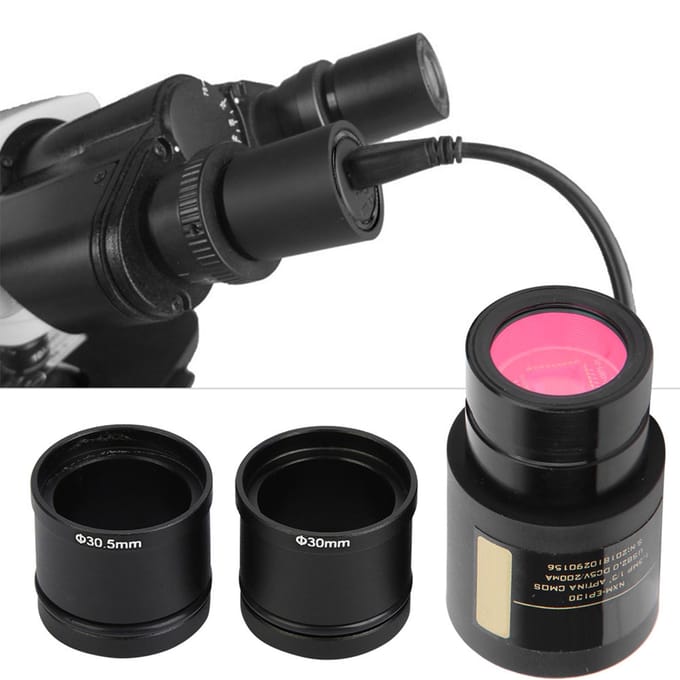 1.3MP USB 2.0 Elektronisch Oculair voor 23.2mm 30.0mm 30.5mm Microscoop  Drivervrij Met Twee Adapters