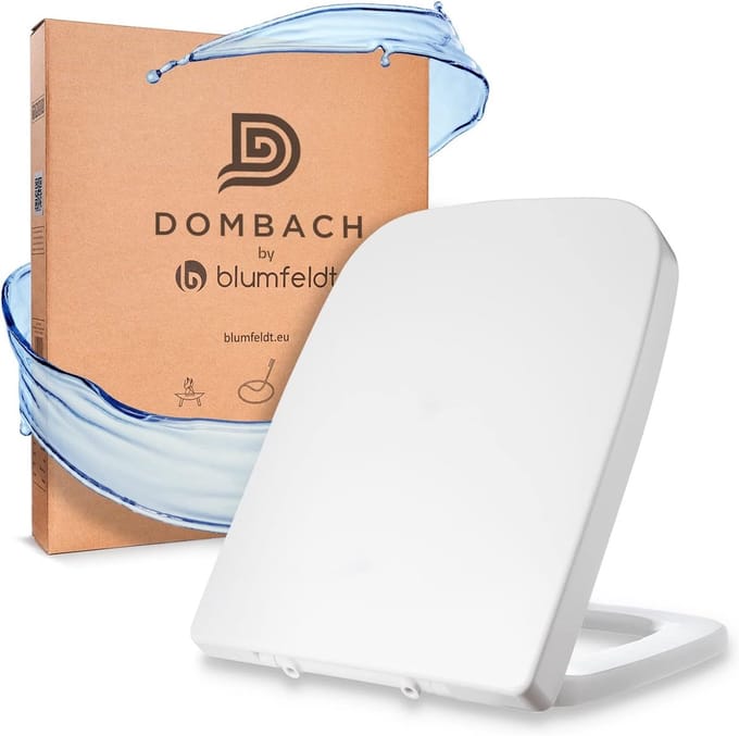 WC-bril met softclose, antibacterieel en afneembaar, vierkant design
