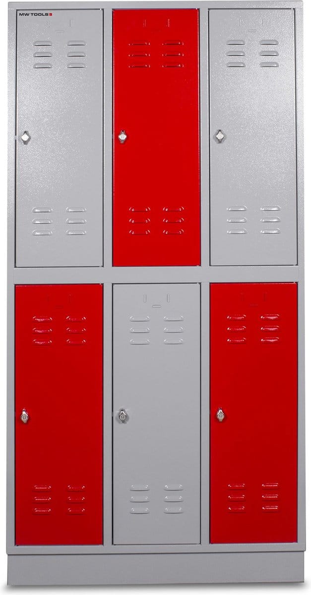 Kast met 6 lockers: 3Kolom x 2Rij MW Tools LOK32VG