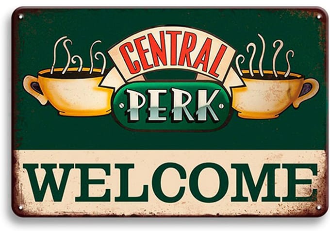 Signs-USA - Eten - Drinken Sign - metaal - Central Perk Welcome - 30 x 40 cm