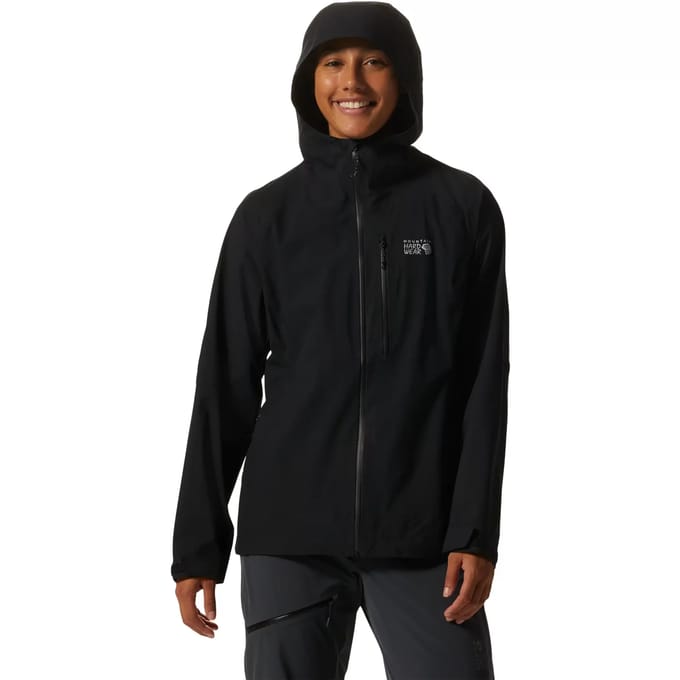 Mountain Hardwear Stretch Ozonic - Regenjas - Dames Black S
