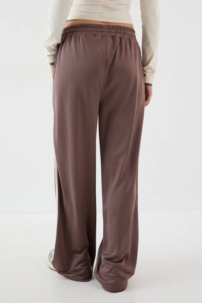 Dames DSGN Studio Tricot Contrast Rechte Pijp Jogger | Taupe | Maat: Large