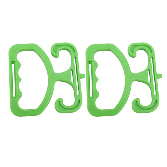 2 Stuks Boodschappentas Drager Arbeidsbesparend Zware Uitvoering Boodschappentas Handgreep Houder green