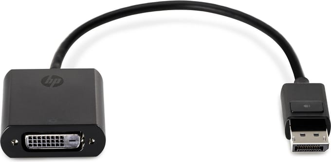HP DisplayPort naar DVI SL Adapter – DisplayPort (M) naar DVI (V) – Zwart