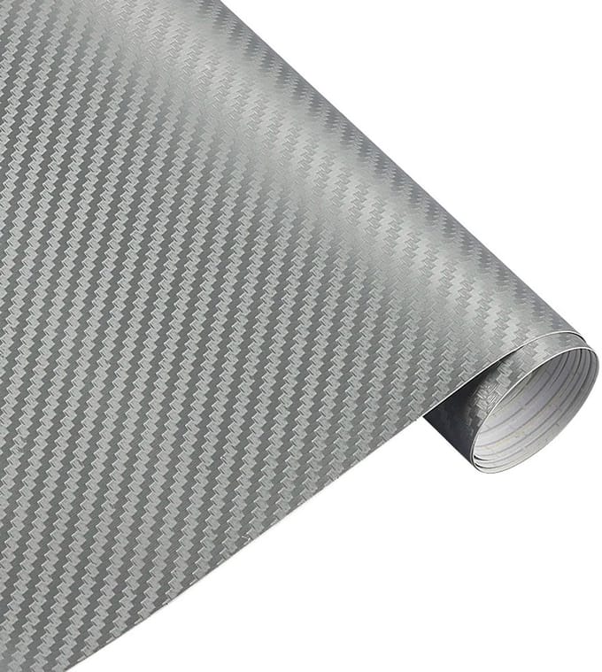 Carbon Wrap - 3D Wrap Folie - Wrapping Folie - Zilver | 10 x 127