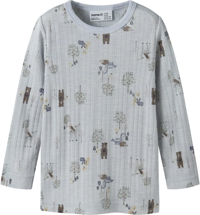 NAME IT - NMMWANG WOOL NEEDLE LS TOP NOOS - Jongens - Lange mouwen shirts