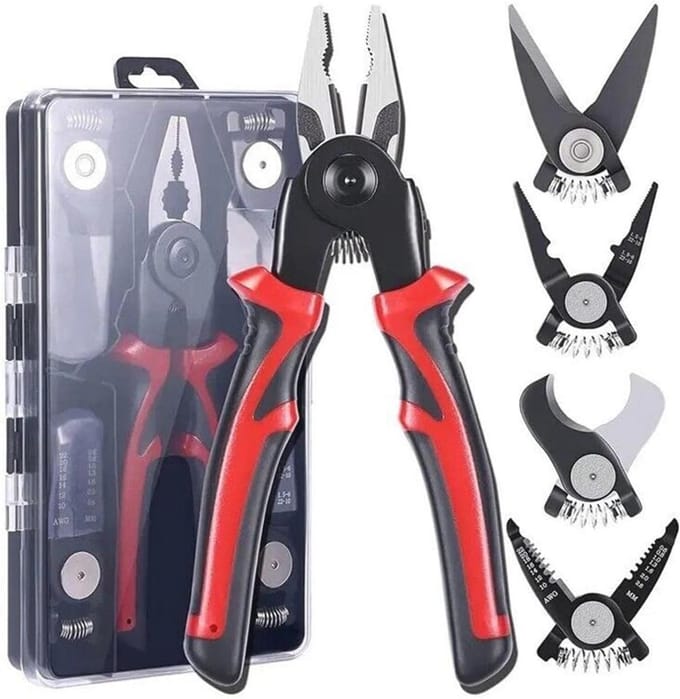 Multifunctionele Tang Set met 5 In 1 Functies voor Knippen, Stripper en Diagonale Tang