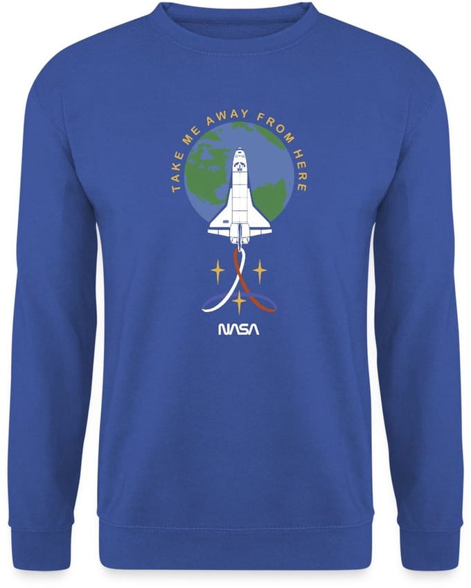 NASA Take Me Away From Here Sweater Heren
