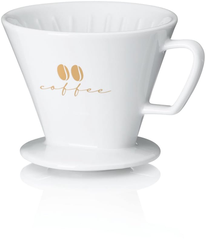 Koffiefilterhouder S, Porselein, Wit - Kela | Excelsa