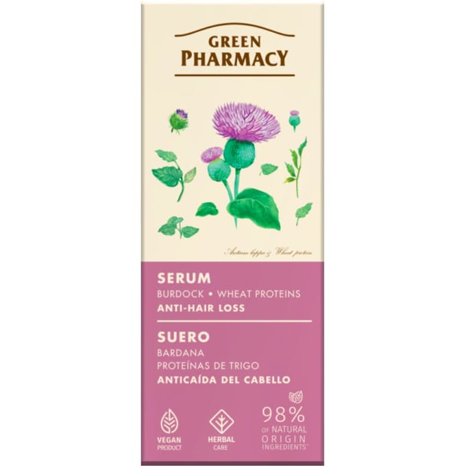 Green Pharmacy Burdock &amp; Wheat Proteins Anti-Hair Loss Serum 100 ml