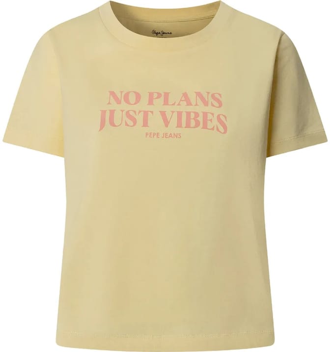 Pepe Jeans Cleo T-shirt Met Korte Mouwen Beige M Vrouw