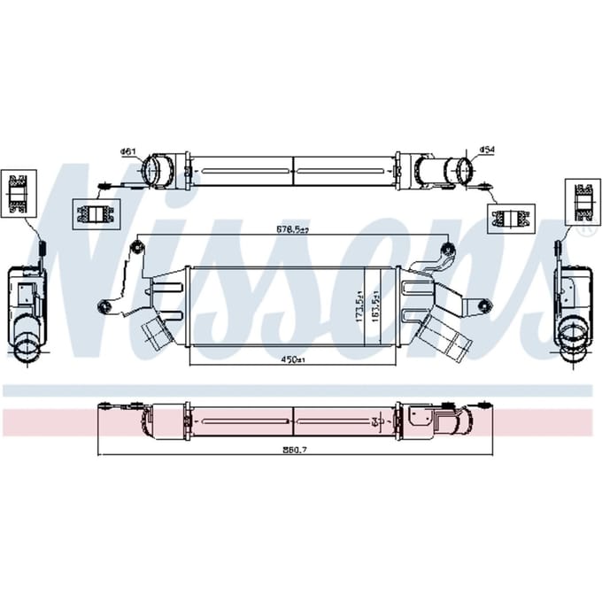 Intercooler NISSENS 96086