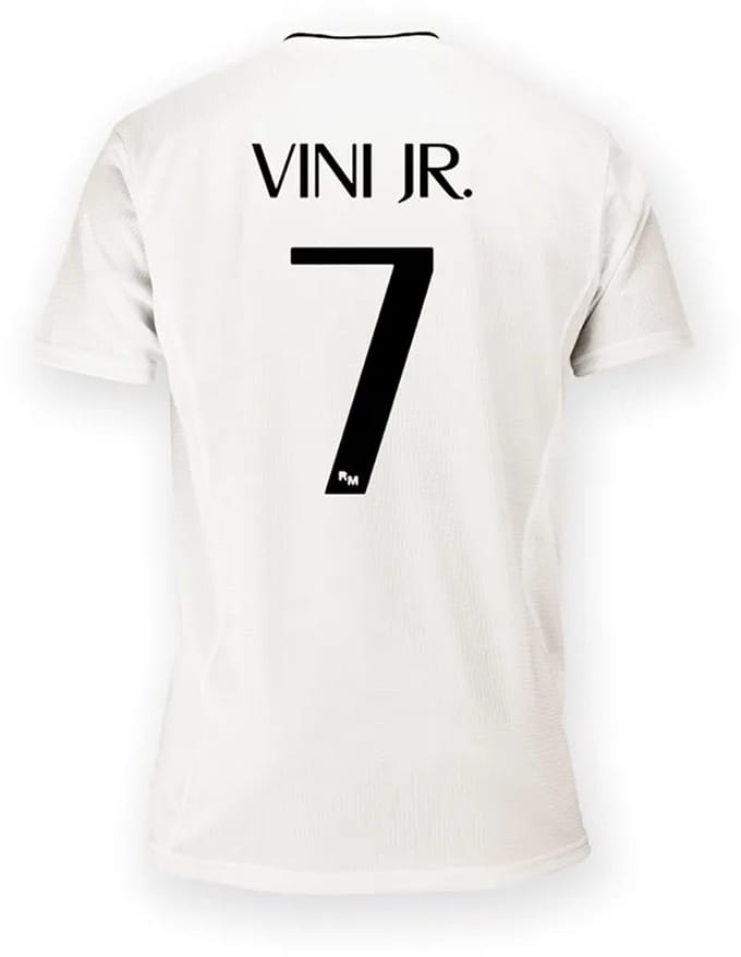 Real Madrid 24/25 Vinicius Thuis T-shirt Met Korte Mouwen Wit XL