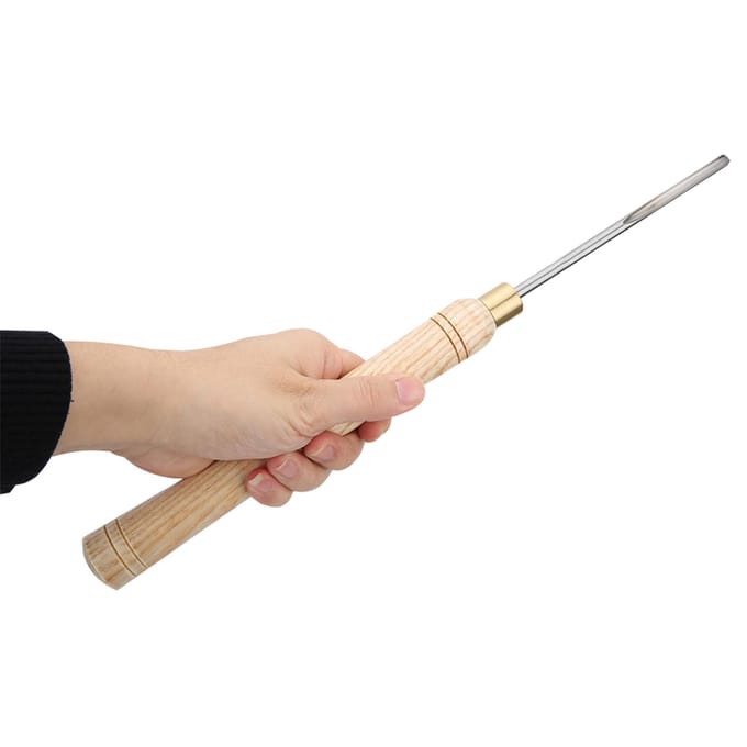 HSS Houtdraaibeitel Handheld 8mm0.3in Binnenboogblad met Houten Handvat beige