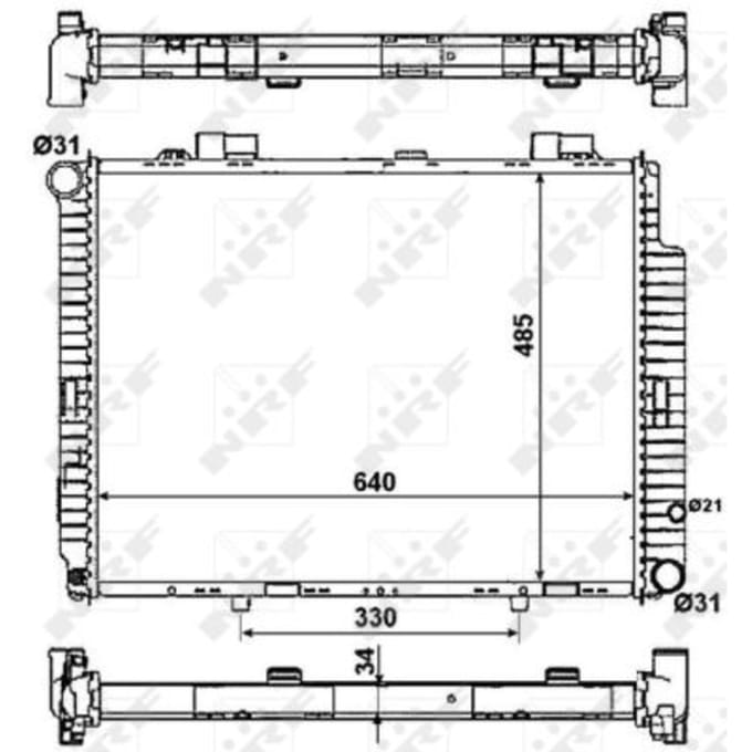 Radiator, motorkoeling NRF 53784
