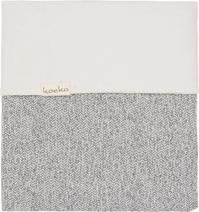 Koeka Wiegdeken Vigo flanel - sparkle grey/pebble 75x100cm