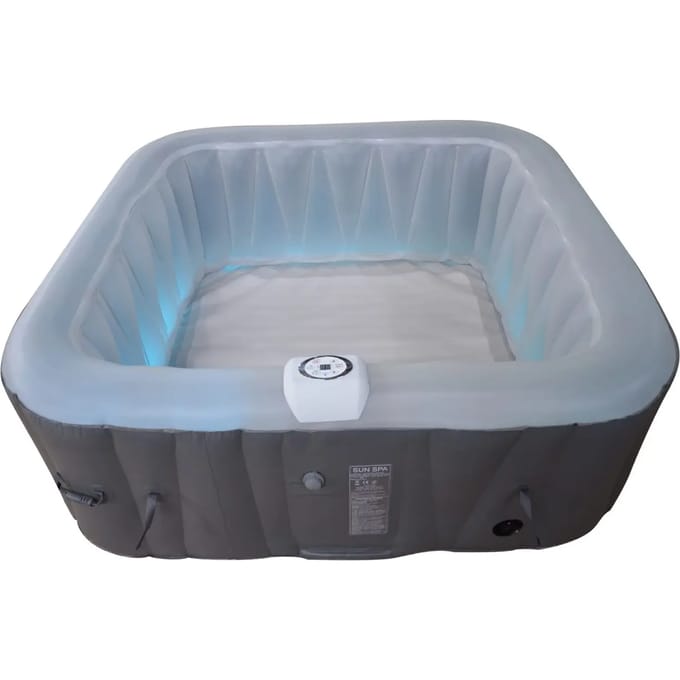 Inflatable Spa Sunspa Vierkant Zwart 6 personen (185 x 185 x 65 cm)