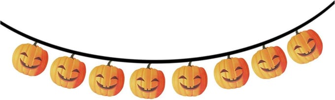 Fiestas Halloween/horror thema feestslinger - pompoen - papier - 300 cm - griezelige feest versiering