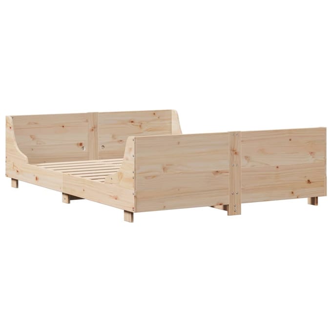 vidaXL - Bedframe - zonder - matras - massief - grenenhout - 120x190 - cm