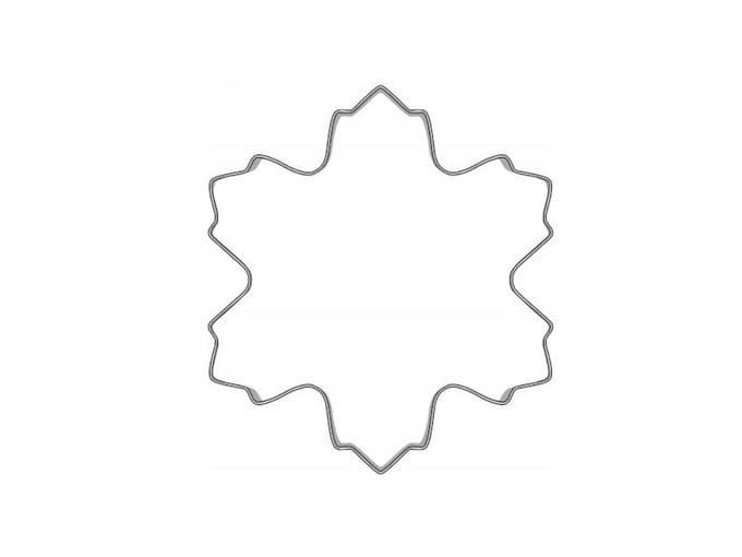 Vorm Sneeuwvlok - Koekjesuitsteker voor Kerstmis - 9 cm