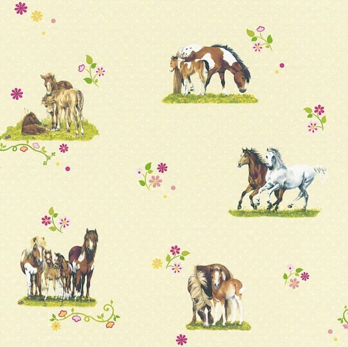 Paarden behang rasch 290509