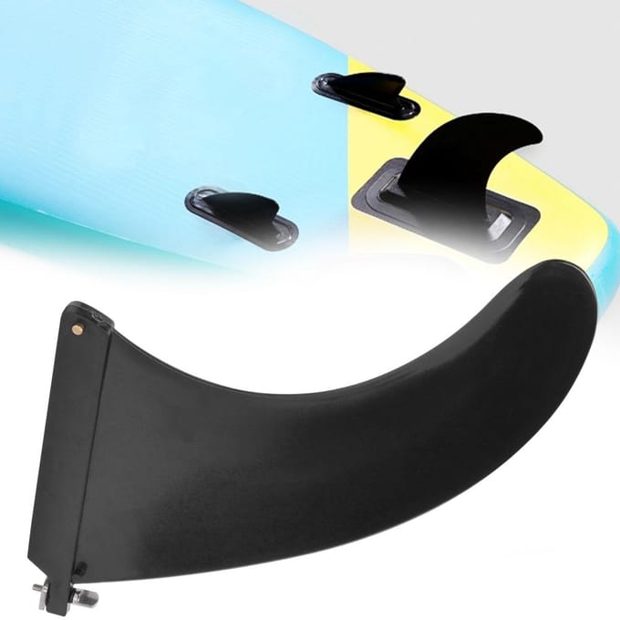 Plastic Afneembare Opblaasbare Surfvin Surfen Accessoire voor Kajaks Kano's Roeiboten black