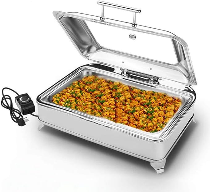 Voedselwarmer Buffet - Warmhoudplaat Server - Feesten En Buffetten - Instelbare Temperatuur - 9 Liter Capaciteit