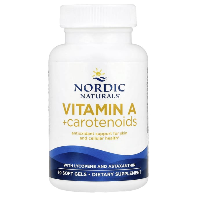Nordic Naturals, Vitamine A + Caroténoïdes, 30 Gélules Molles
