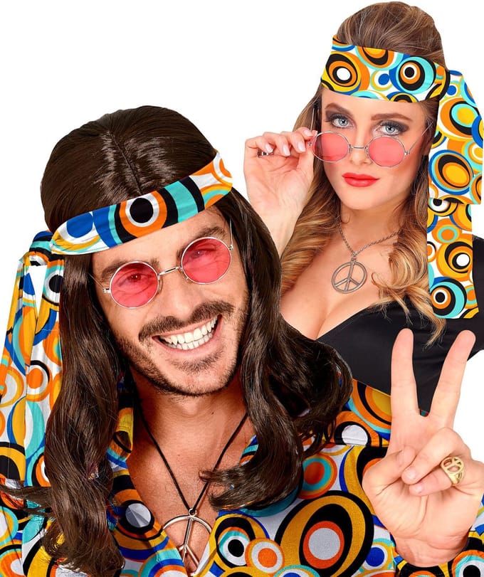 Hippie hoofdband gekleurde bollen