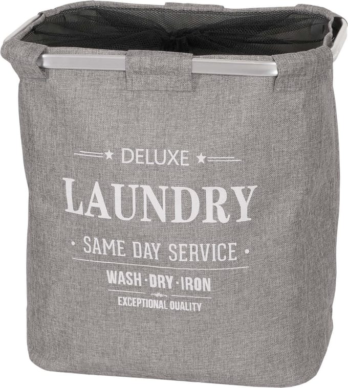 Wasmand MCW-C34, Wasbox Wasmand met net, 1 vak 56x49x30cm 82l ~ grijs