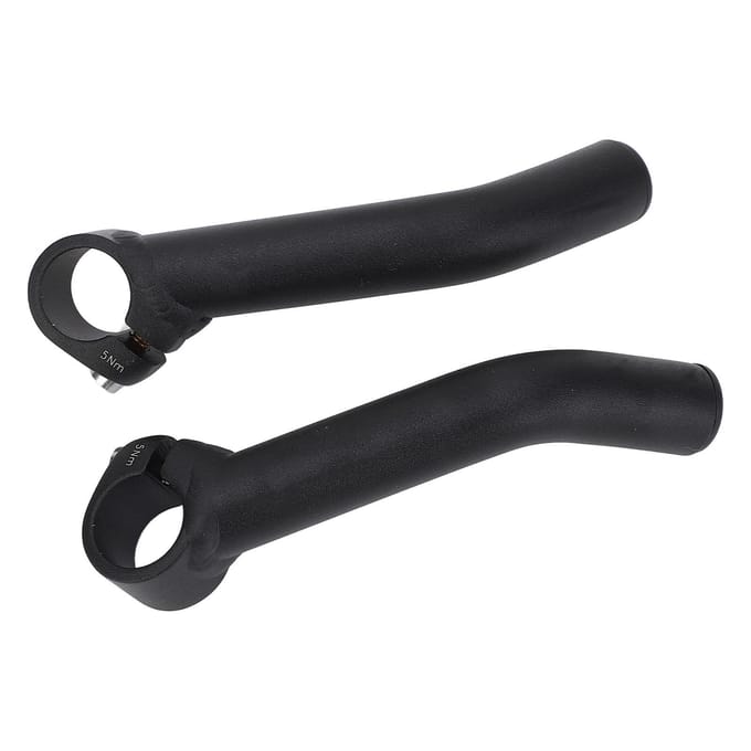 Embouts de Guidon de Vélo Alliage d'Aluminium Économie d'Effort Léger Prise Confortable Klaxon de Vélo Extenseur de Barre black