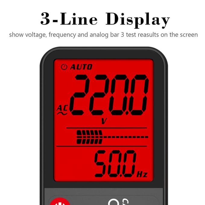 Digitale multimeter Professionele spanning, weerstand, frequentie, capaciteitsmeting, tester standard configuration veelkleurig