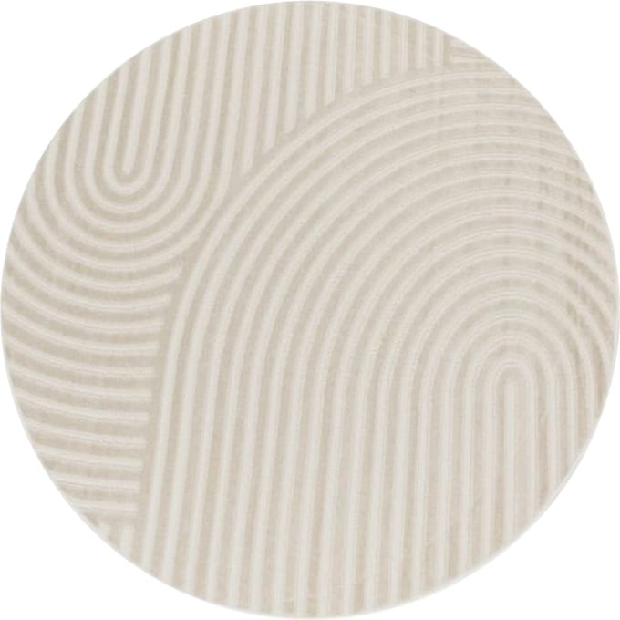 Binnen- en buitenkleed Cotara crème 160 cm rond