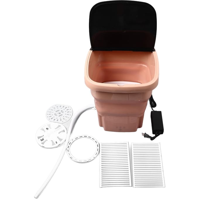 15L Grote Capaciteit Draagbare Wasmachine Opvouwbare Compacte Mini Wasmachine voor Ondergoed oranje/roze