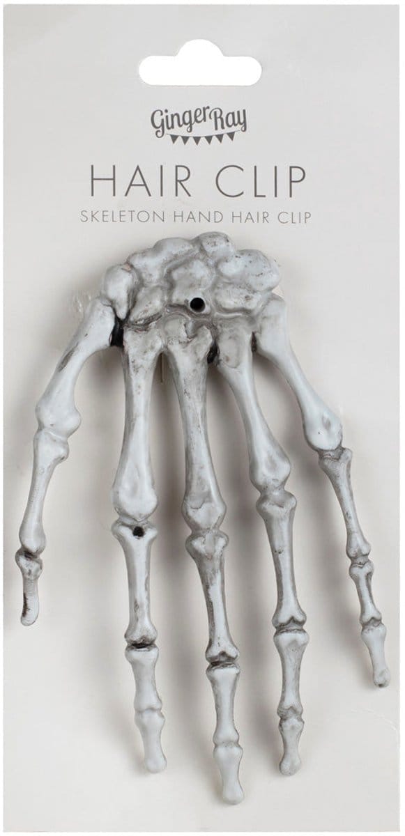 Haarclip skelet hand - Halloween - Ginger Ray