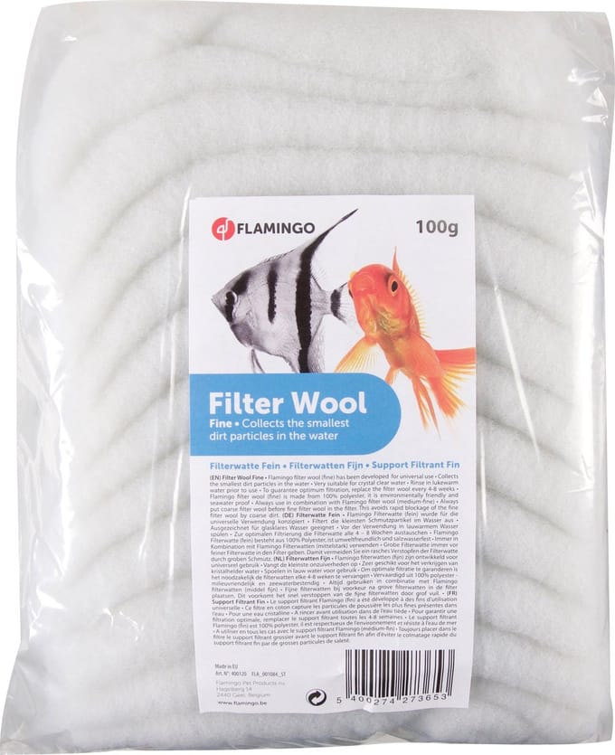 Flamingo - Aquarium Accessoire Filterwatten - wit - 100 gr