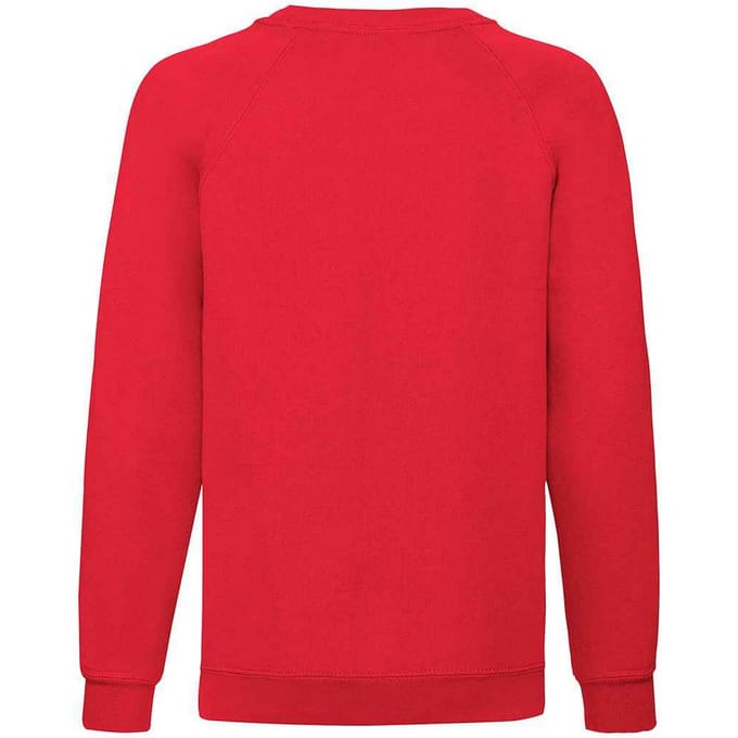 Fruit of the Loom Klassiek Raglan Sweatshirt voor kinderen/Kinderen (Rood)