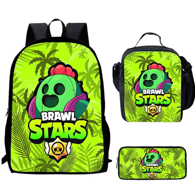 Brawl Stars Schooltas Hoge Definitie Print Multi-Functioneel Lichtgewicht Rugzak