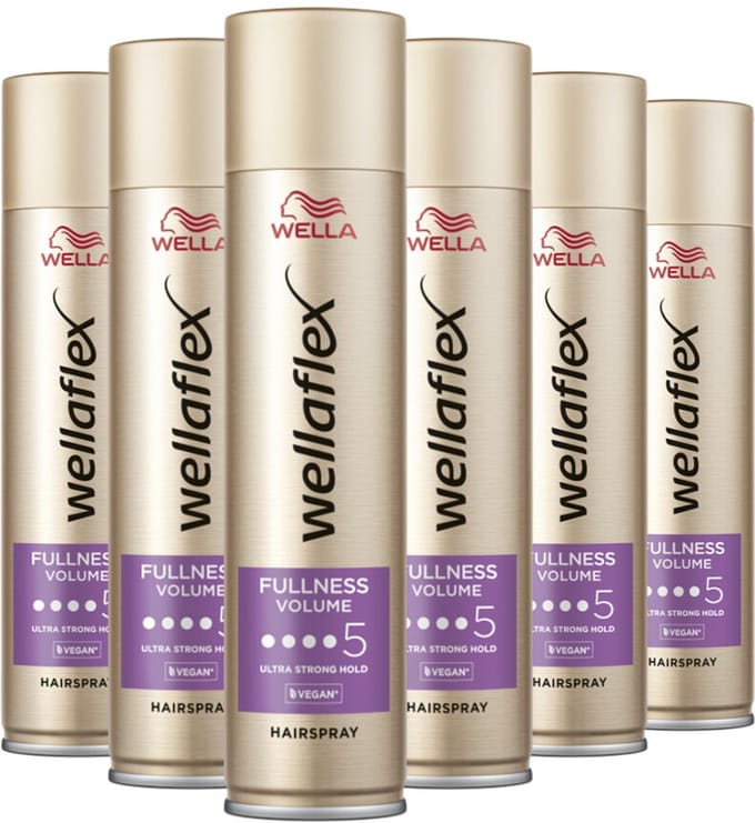 Wella - Flex Haarspray Fullness Volume Ultra Strong - 6 x 250 ml - Voordeelverpakking