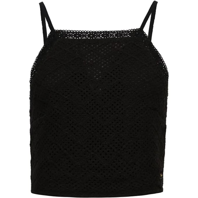 Superdry - Kort Vintage gehaakt topje - Dames - Tops