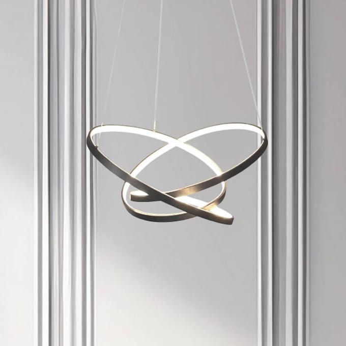 Milagro Lighting LED hanglamp Empoli, metaal, zwart, 4.000 K