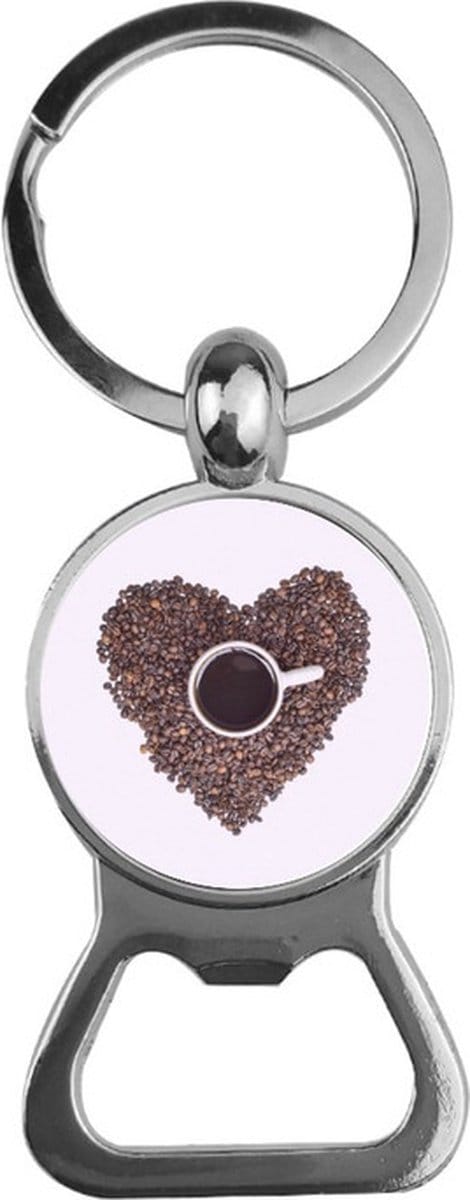 Bieropener Glas - Koffie Hart
