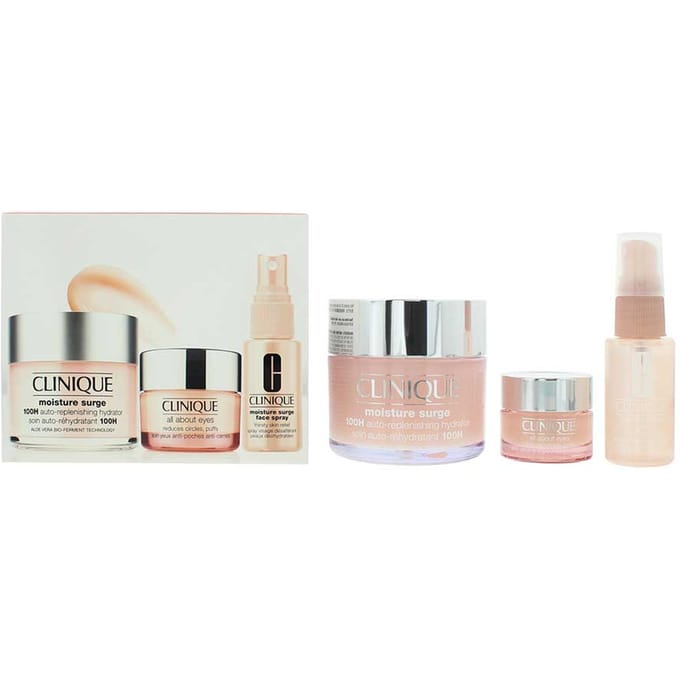 Clinique Moisture Surge Geschenkset - Hydrator 30 ml, Gezichtsspray 30 ml + Oogcrème