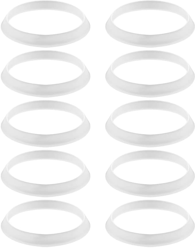 Ronte - Rubberen afdichtringen voor 1 1/2 inch gootsteenafvoer (10 stuks) - Wit