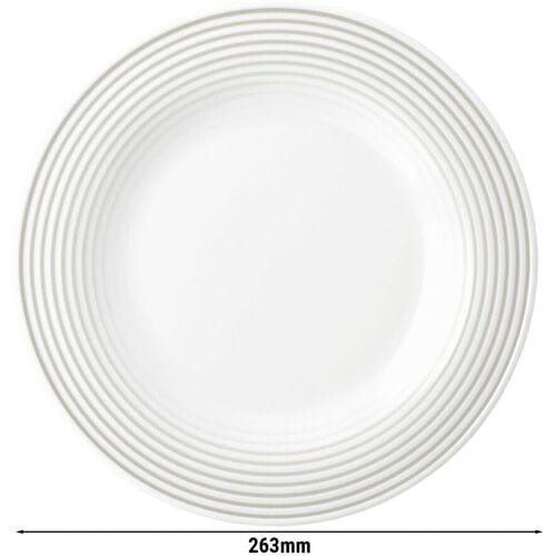 (6 stuks) SELTMANN WEIDEN Bord - plat - Ø 260mm - Parelgrijs