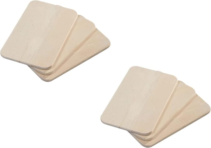 Famanu - 6-er pak - ontbijtplank snijplank - berk - 22 x 14 cm