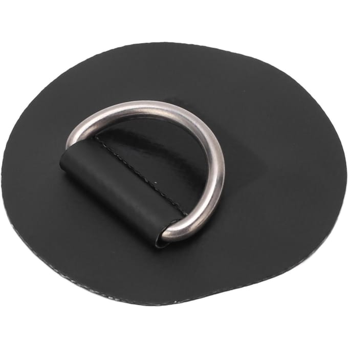 Roestvrijstalen D-ring Patch Enkellaags PVC Patch D-ring Patch voor Elastisch Touw Kano Raften black