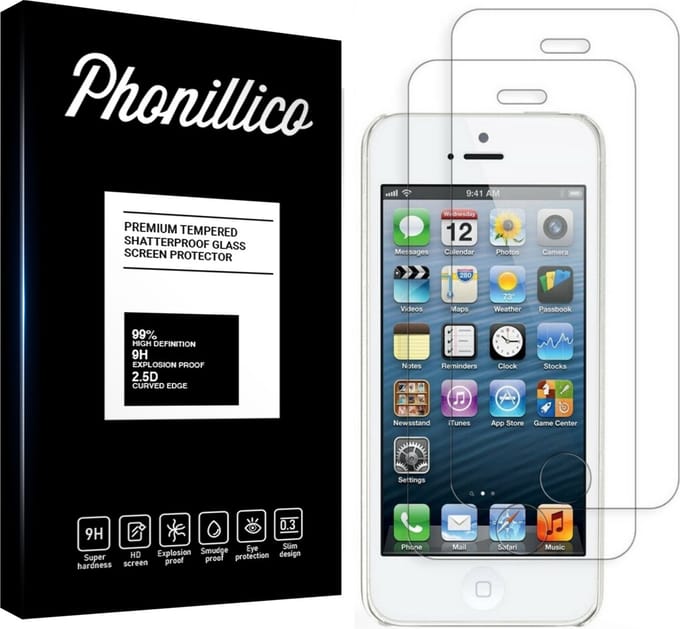 Screenprotector voor iPhone 5 / 5S - 2 stuks Beschermglas van glas Transparante glazen schermbeschermfolie