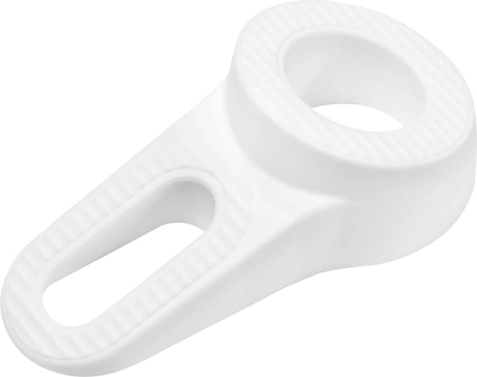 Deltafix Block it Deurwig - wit - TPE kunststof - 12 x 3,8 cm - deurstopper