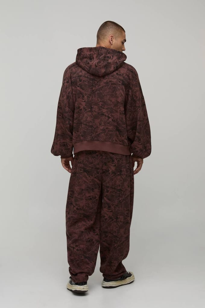 Balloon Fit Forest Camo Joggingbroek | Chocolate | Size Medium